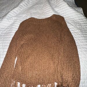 Altar'd State Brown Crew Neck Sweater